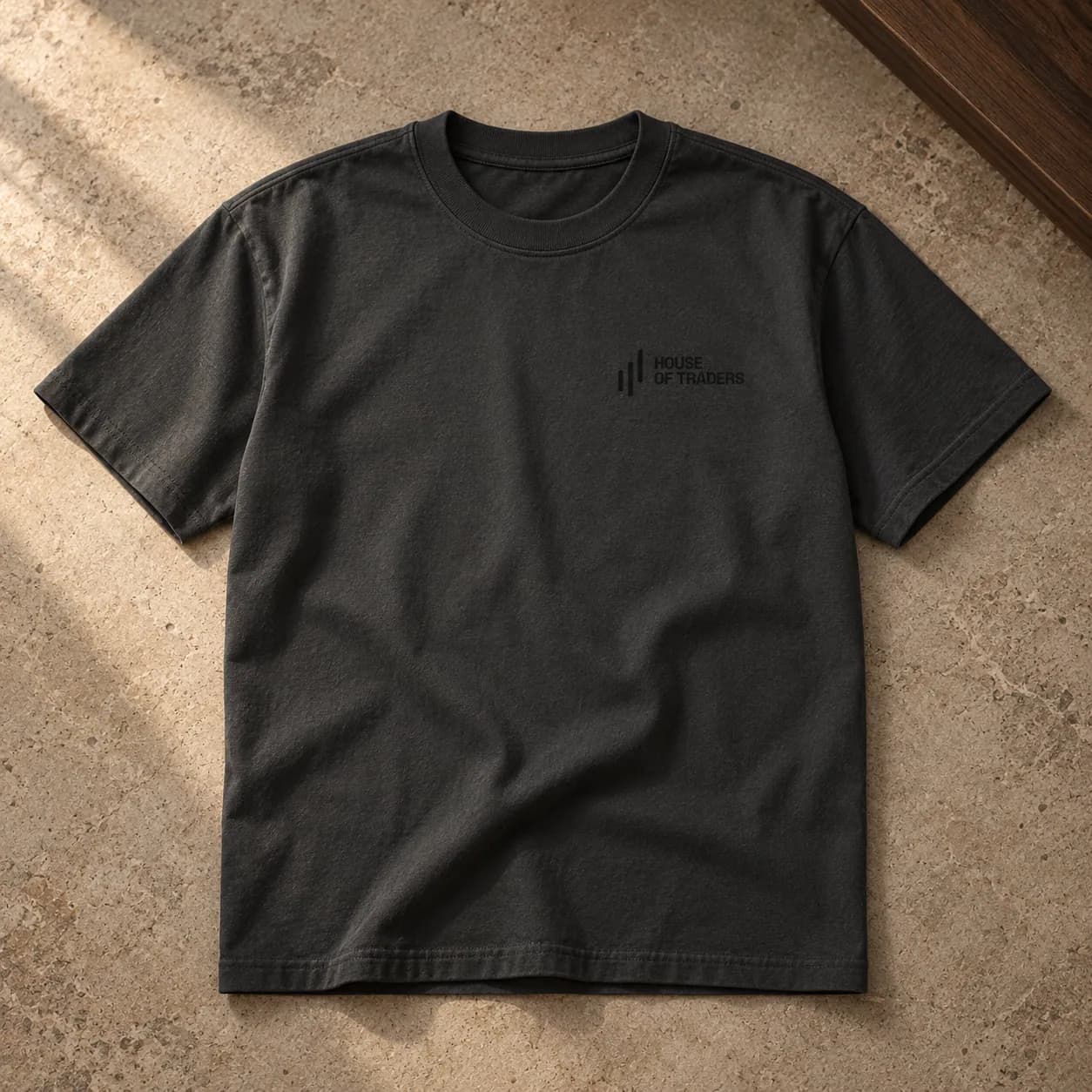 HOT Essential Tee in Graphite; illustrative product concept, not final material or stock