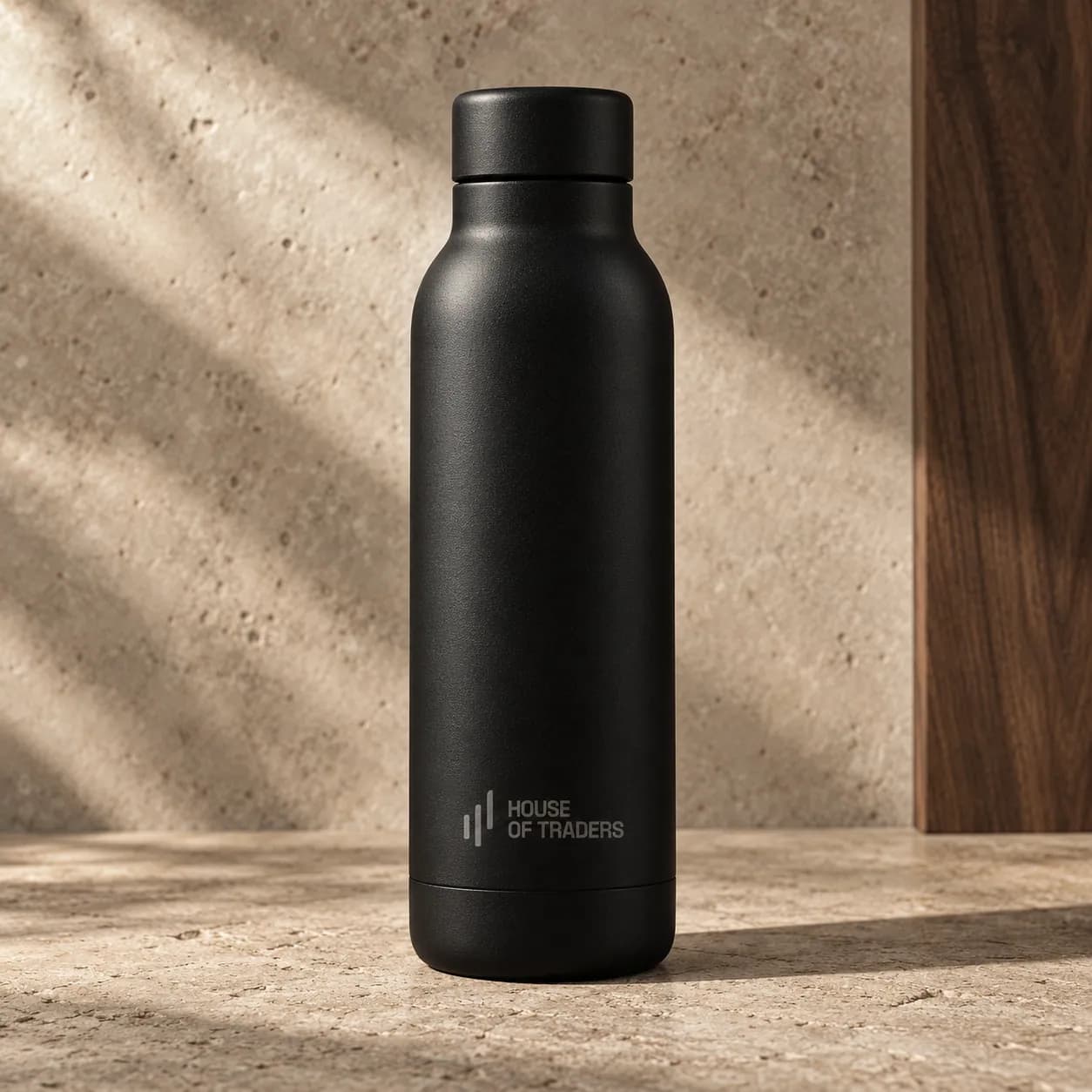 HOT Insulated Bottle in Obsidian; illustrative product concept, not final material or stock